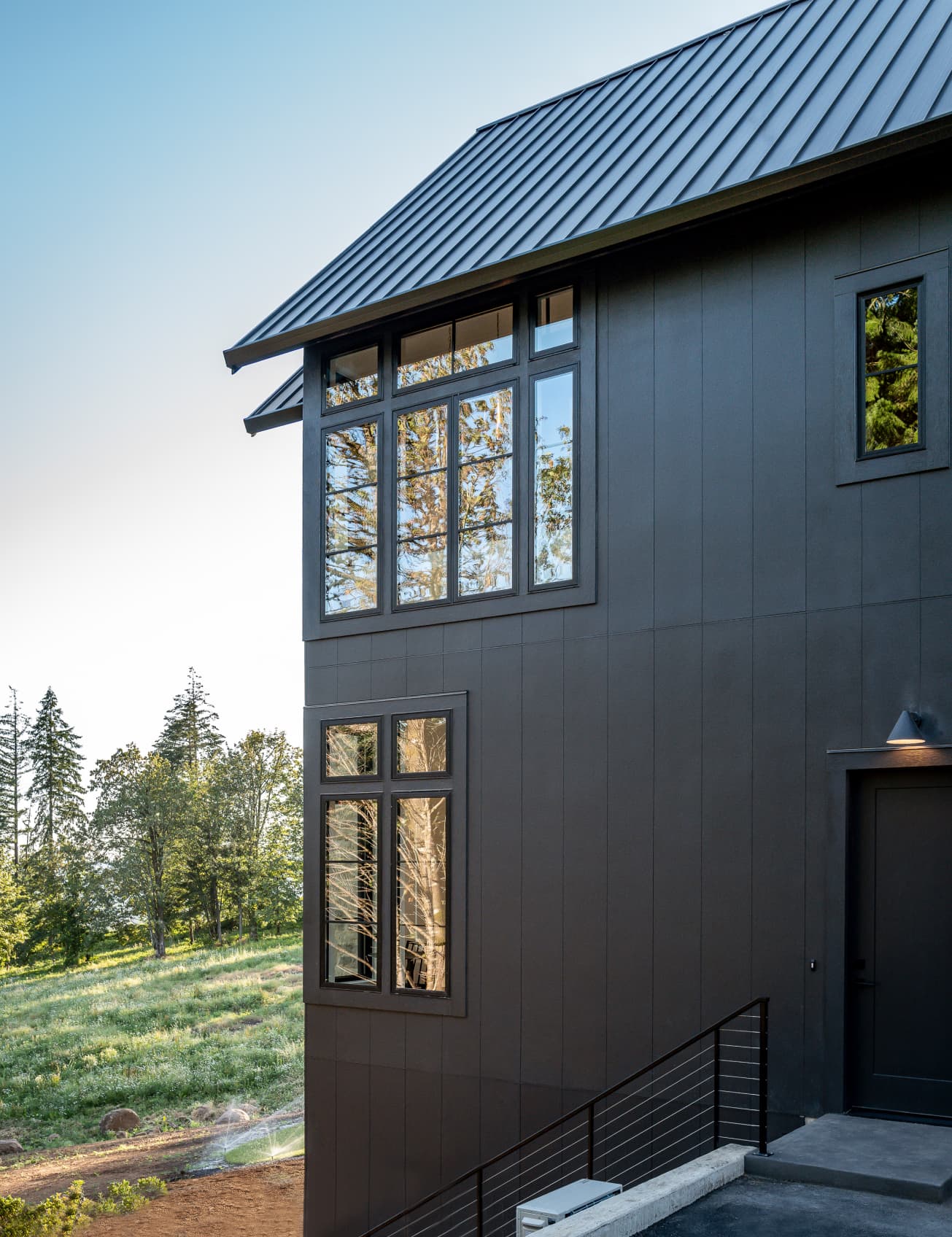 modern-house-hardie-architectural-panel-fine-sandseagrass-finish ...or to create a more modern aesthetic.