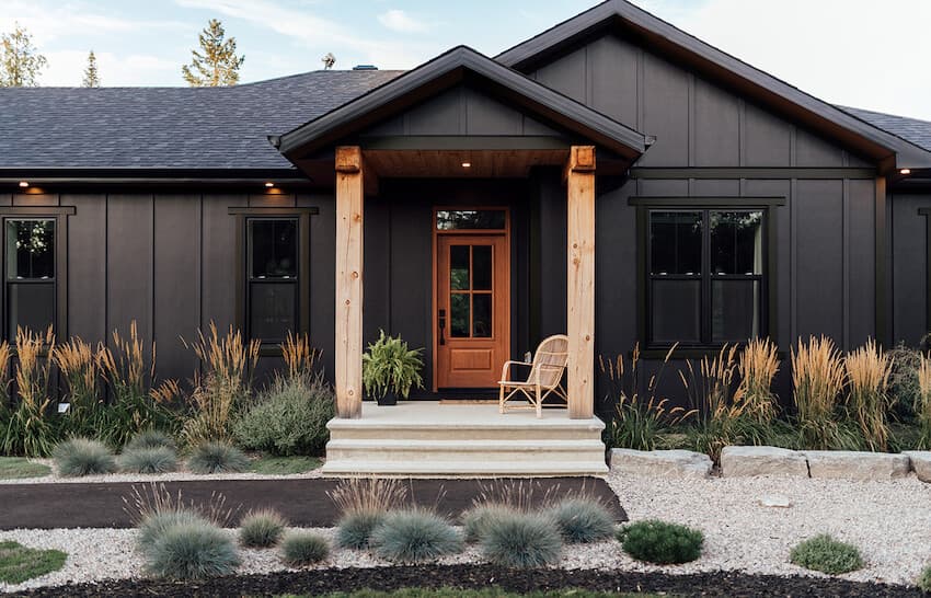 Curb Appeal 101: House clad with Hardie® Batten in Iron Gray House clad with Hardie® Batten in Iron Gray